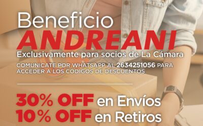 Descuentos exclusivos en envíos y retiros por Andreani